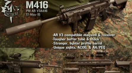 Heckler & Koch HK416 (M416) Assault Rifle Free Paper Model Download